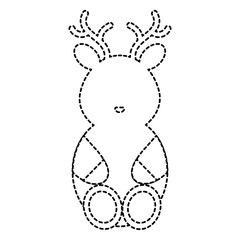 cute and tender reindeer character vector illustration design