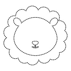cute and tender lion head character vector illustration design