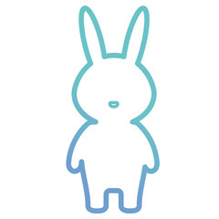 cute and tender rabbit character vector illustration design