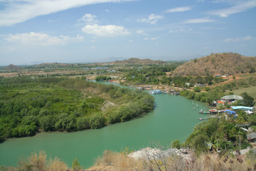 Over View of Pranburi River