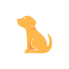 Simple Modern and Flat Dog Logo Template