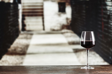 wine in the wine cellar