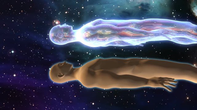 Soul Leaving a Human Body 3D Animated Illustration