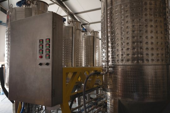 Control machine and distillery in factory