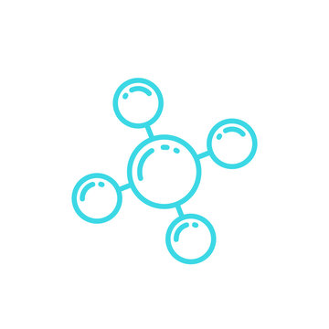 molecule vector line icon
