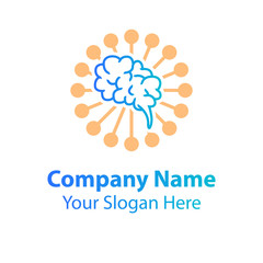 Brain logo design, learning and design icons