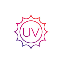 UV radiation, ultraviolet icon, linear