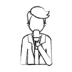 journalist vector illustration