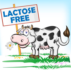 Vector illustration of Cartoon Cow