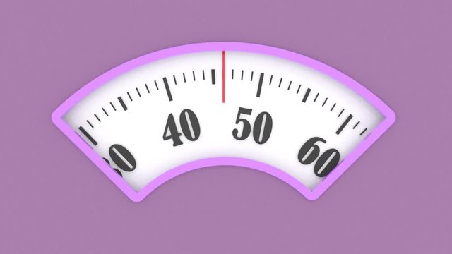 Bath scale dial.