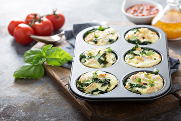 High protein egg muffins with kale