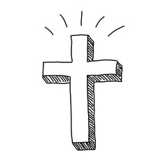 Christian Cross Doodle - 190127630