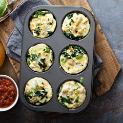 High protein egg muffins with kale