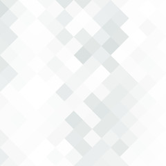 Abstract gray white background with mesh of rhombus or squares. Mosaic. Geometric template.
