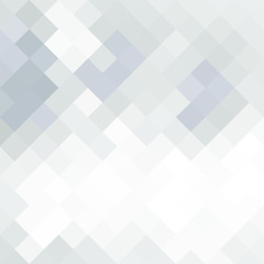 Abstract gray white background with mesh of rhombus or squares. Mosaic. Geometric template.