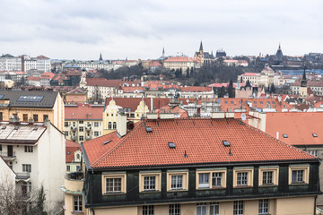 Naklejka na ściany i meble The roof of the Prague city quarter