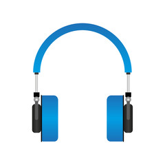 Blue headphones