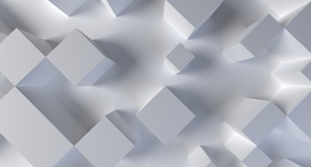 3D Rendering Of Abstract Shapes Low Poly Background