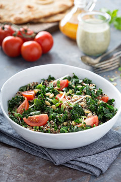 Kale and quinoa salad with tomatoes