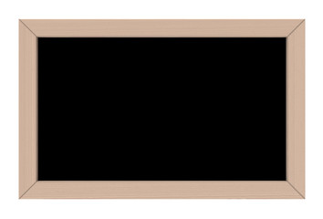 3d rendering. brown wooden frame picture isolated on white background with clipping path.
