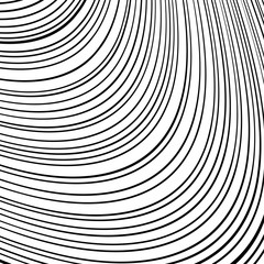 Black and White Wave Stripe Optical Abstract Background