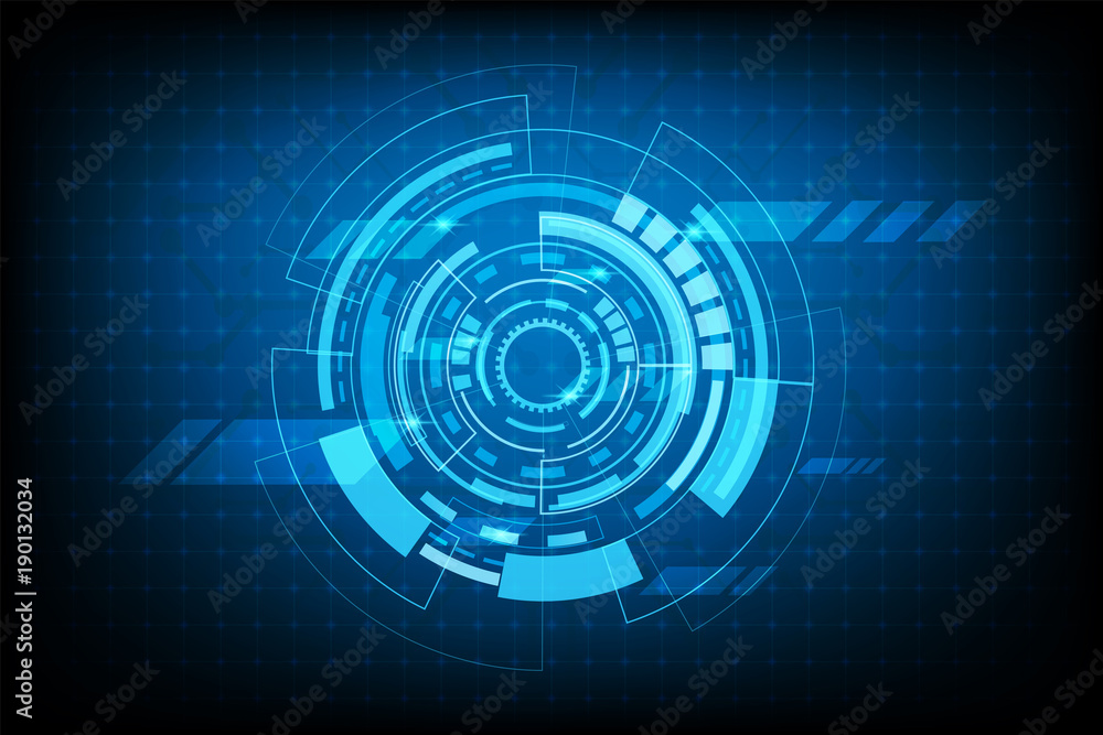 Aufkleber abstract futuristic circuit technology background interface information.vector and illustration