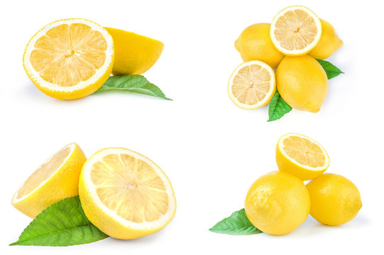 Set of limons isolated on a white background