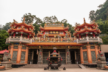 Naklejka premium Taiwan Shrine on Alisan national park