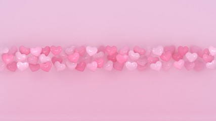 Hearts background. Valentines day. 3d heart. Love wallpaper. Propsal. Wedding banner. Engagement. Marriage celebration. Datting. Romantic poster. Passion. Love symbol. Modern 3d render.