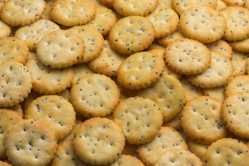 crackers with salt and spices