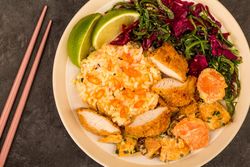 Japanese Style Chicken Breast In Panko Breadcrumbs Bento Taiko Meal
