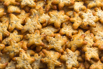 crackers with salt and spices