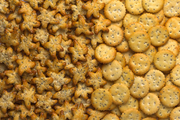 range of salty snacks
