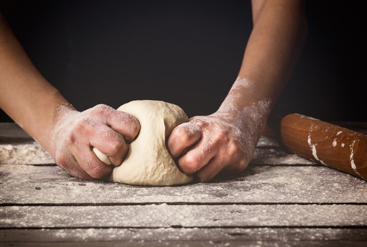 Woman Making Dough 