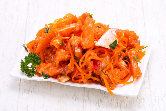 Pickled Carrot With Fish