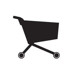 Shopping cart, isolated vector icon