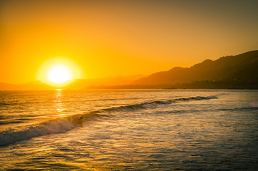 Pismo Beach Sunset Perfect Wave