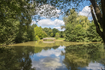 Fototapeta na wymiar A Lake in the English Countryside in the summer