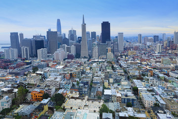 Fototapeta premium Wide view of San Francisco, California city center