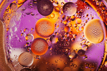 Abstract space background. Water drops of different colours