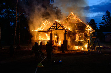 The house is on fire