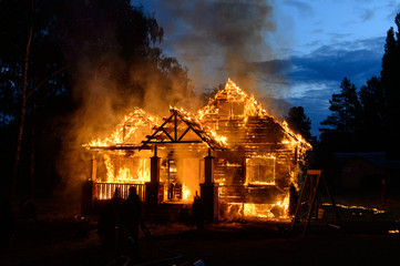 The house is on fire