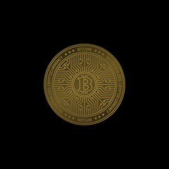 Bitcoin Vector Illustration Digital Cryptocurrency