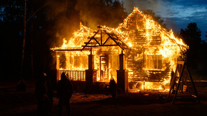 The house is on fire