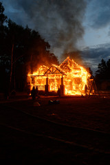 The house is on fire