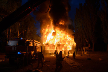 The house is on fire