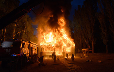 The house is on fire