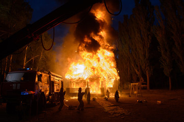 The house is on fire