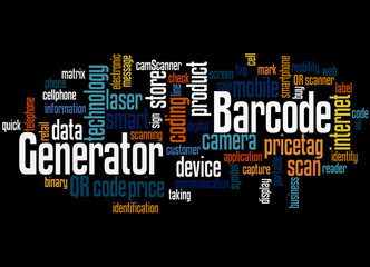 Barcode Generator ord cloud concept 3