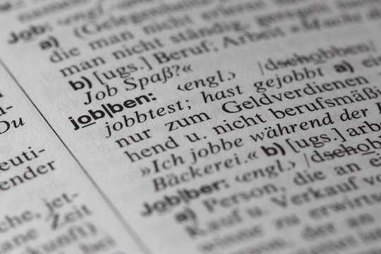 Wort jobben im Duden